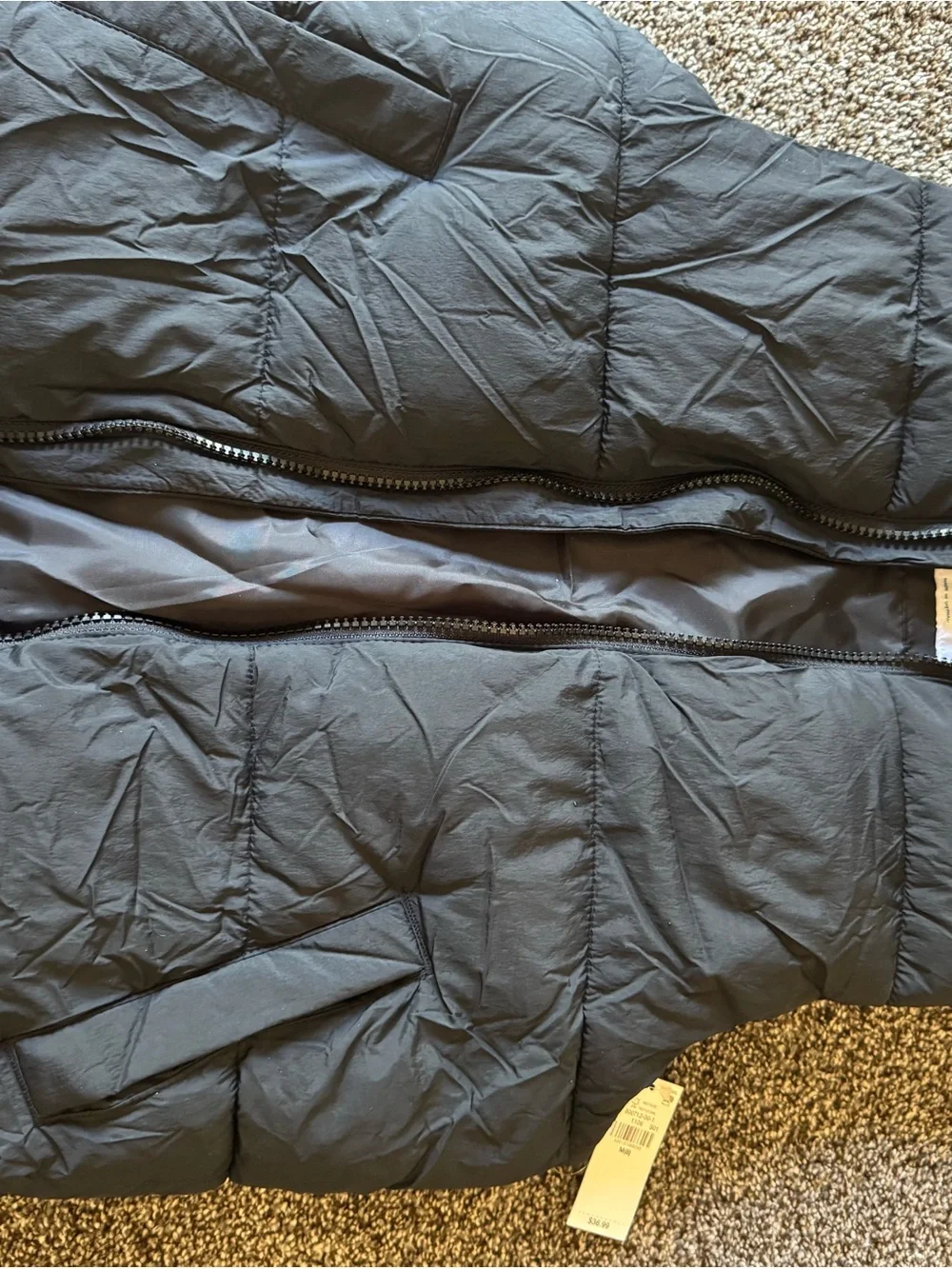 Old Navy Charcoal Quilted Puffer Vest